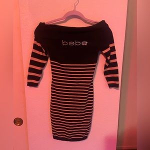 Black and Brown BeBe dress